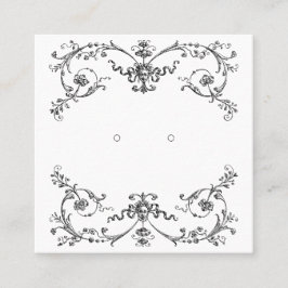 Benutzerdefinierte Viktorianische Vintage Ohrring- Terminkarte