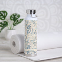 Benutzerdefinierte Vintage Blaue Wildblume Französ