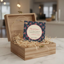 Benutzerdefinierte Vintage-Blumen-Dankeschön Geschenkanhänger