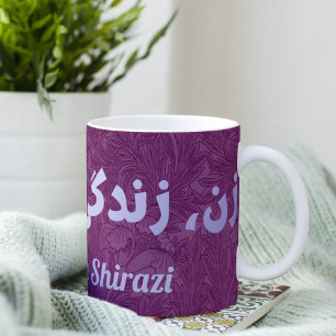 Benutzerdefinierte Vintage-Blumen-Zan Zendegi Azad Tasse