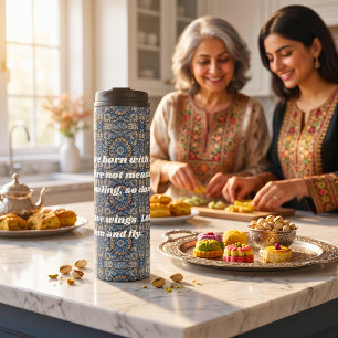 Benutzerdefinierte Vintage-Fliese Nowruz iranische Thermosbecher