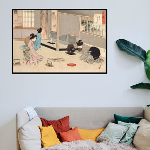 Benutzerdefinierte Vintage-Japanische Teezeremonie Leinwanddruck