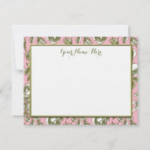 Benutzerdefinierte Vintage Rose auf hellrosa, flor