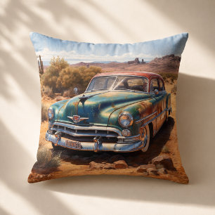 Benutzerdefinierte Vintage-Wüsten-Sedan-Malerei Kissen
