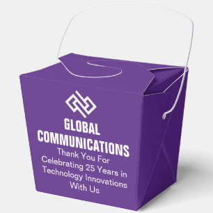 Benutzerdefinierte violette Firmenjubiläums-Party Geschenkschachtel