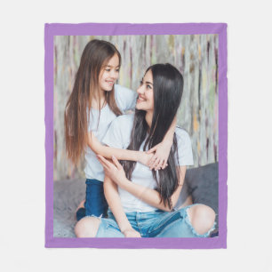 Benutzerdefinierte Violette Tante Foto-Wurf-Gesche Fleecedecke