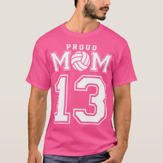 Benutzerdefinierte Volleyball-Mama Nummer 13 Perso T-Shirt