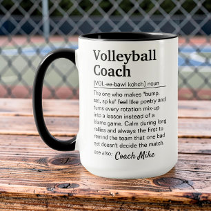 Benutzerdefinierte Volleyballtrainer-Definitions-W Tasse