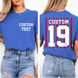Benutzerdefinierte Vorder- und Rückseite Sports Te T-Shirt