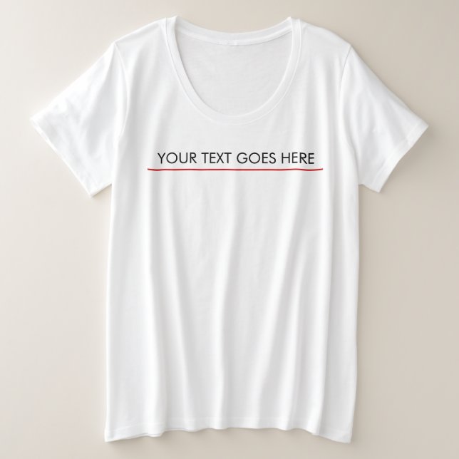 Benutzerdefinierte Vorlage Fügen Sie hier das Foto Große Größe T-Shirt (Design vorne)