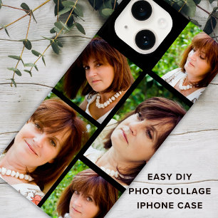 Benutzerdefinierte Vorlage für 5-FotoCollage Schwa Case-Mate iPhone 14 Hülle