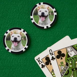 Benutzerdefinierte Vorlage für Haustierfotos Pokerchips