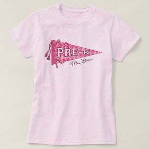 Benutzerdefinierte Vorschul-Schulwimpel-Lehrername T-Shirt