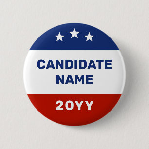 Benutzerdefinierte Wahlkampfrunde Knöpfe Button