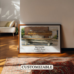 Benutzerdefinierte Wandkunst Baltimore, Maryland P Poster