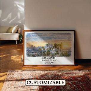 Benutzerdefinierte Wandkunst Los Angeles, Kaliforn Poster