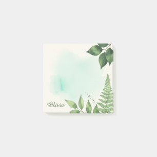 Benutzerdefinierte Wasserfarbe Farn Botanische Haf Post-it Klebezettel