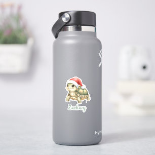 Benutzerdefinierte Wasserfarbe Weihnachten Schildk Aufkleber