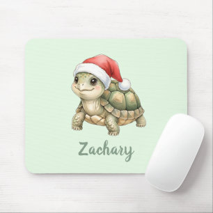 Benutzerdefinierte Wasserfarbe Weihnachten Schildk Mousepad