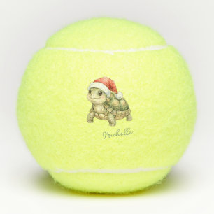 Benutzerdefinierte Wasserfarbe Weihnachten Schildk Tennisbälle