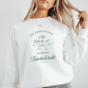 Benutzerdefinierte 'Weekend Club' Hochzeit Jungges Sweatshirt