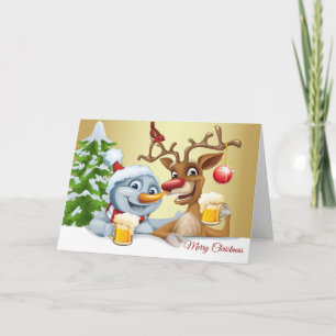 Benutzerdefinierte Weihnachts- und Reindeer-Urlaub Karte