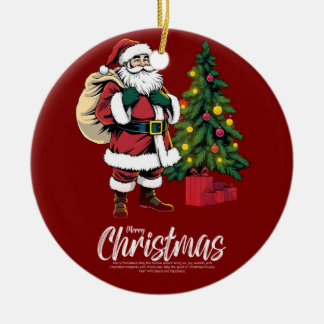 Benutzerdefinierte Weihnachts-Wasserfarbgrafiken P Keramik Ornament