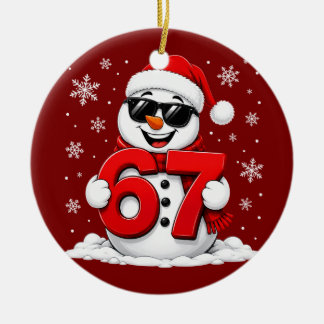 Benutzerdefinierte Weihnachts-Wasserfarbgrafiken P Keramik Ornament