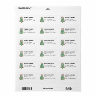 Benutzerdefinierte Weihnachtsadressen-Labels mit C Adressaufkleber