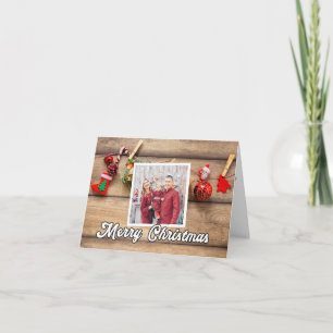 Benutzerdefinierte Weihnachtsfoto-Vorlage Frohe We Feiertagskarte