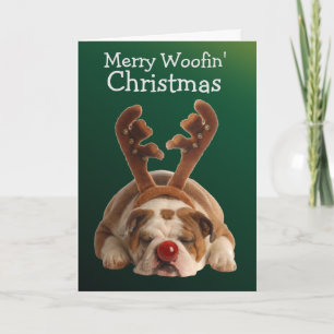 Benutzerdefinierte Weihnachtskarte von Ihrem Bulld Dankeskarte