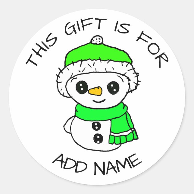 Benutzerdefinierte Weihnachtsmarken für Geschenke Runder Aufkleber (Vorderseite)
