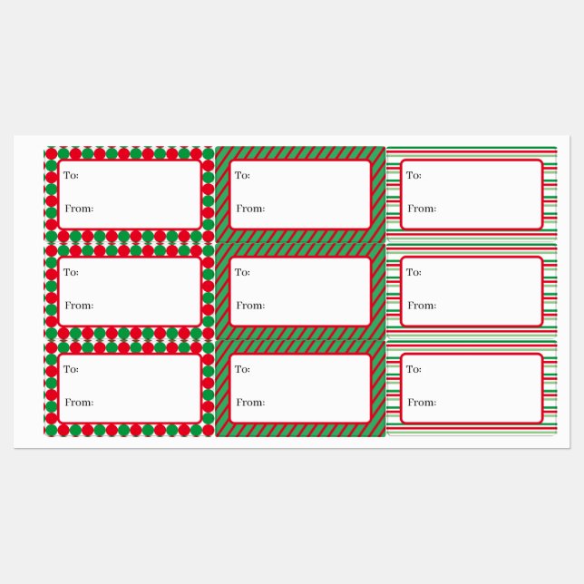 Benutzerdefinierte Weihnachtsmuster Geschenketiket Etiketten (Blatt)