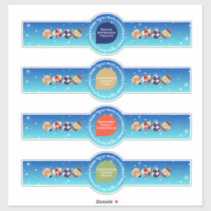 Benutzerdefinierte Weihnachtssticker-Box-Verschlüs Aufkleber