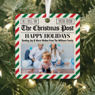 Benutzerdefinierte Weihnachtszeitungsdekoration, F Ornament Aus Metall