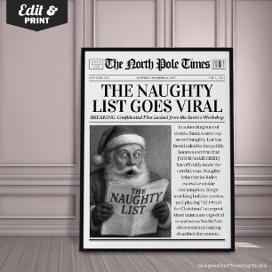 Benutzerdefinierte Weihnachtszeitungsdekoration, L Poster