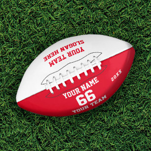 Benutzerdefinierte weiße Fußball mit Name, Numme Football