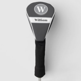 Benutzerdefinierte weiße Monogramm-Namen-Golfkopfa Golf Headcover