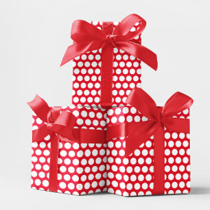Benutzerdefinierte weiße Tupfen Geschenkpapier