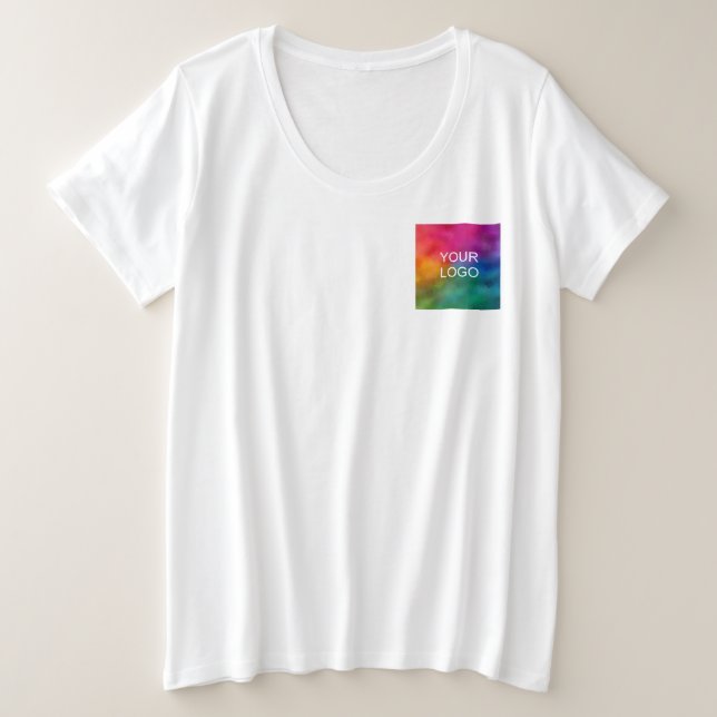 Benutzerdefinierte weiße Vorlage Hochladen von Fir Große Größe T-Shirt (Design vorne)