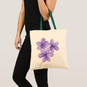 Benutzerdefinierte Weiße Wasserfarbe-Blumen-Tasche Tragetasche