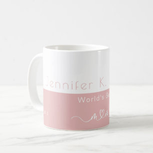 Benutzerdefinierte Weltbeste Mama Rosa und Weiß Kaffeetasse