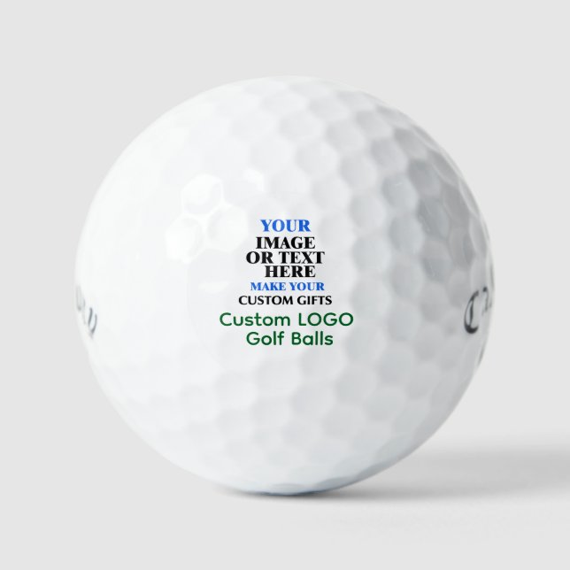 Benutzerdefinierte Werbegolfbälle mit Logo - Gesch Golfball (Vorderseite)