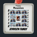 Benutzerdefinierte Wiedersehen 11-FotoCollage Ornament Aus Metall<br><div class="desc">Benutzerdefinierte Wiedersehen 11 FotoCollage. Machen Sie Ihr eigenes einzigartiges Produkt. Fügen Sie Ihre besten Fotos für diesen Feiertag oder Ereignis dieser Vorlage hinzu.</div>