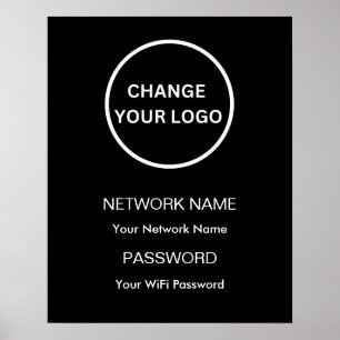 Benutzerdefinierte Wifi-Netzwerk-Marke und Passwor Poster