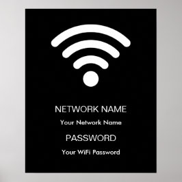 Benutzerdefinierte Wifi-Netzwerk-Marke und Passwor Poster