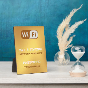 Benutzerdefinierte WiFi-Netzwerk-Passwort-Info in Fotoplatte