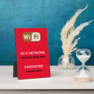 Benutzerdefinierte WiFi-Netzwerk-Passwort-Info in Fotoplatte