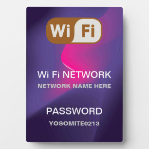 Benutzerdefinierte WiFi-Netzwerk-Passwort-Info-Reg Fotoplatte