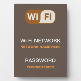 Benutzerdefinierte WiFi-Netzwerkkennwortinformatio Fotoplatte